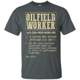 Oilfield Worker Dictionary Term T-Shirt_Black