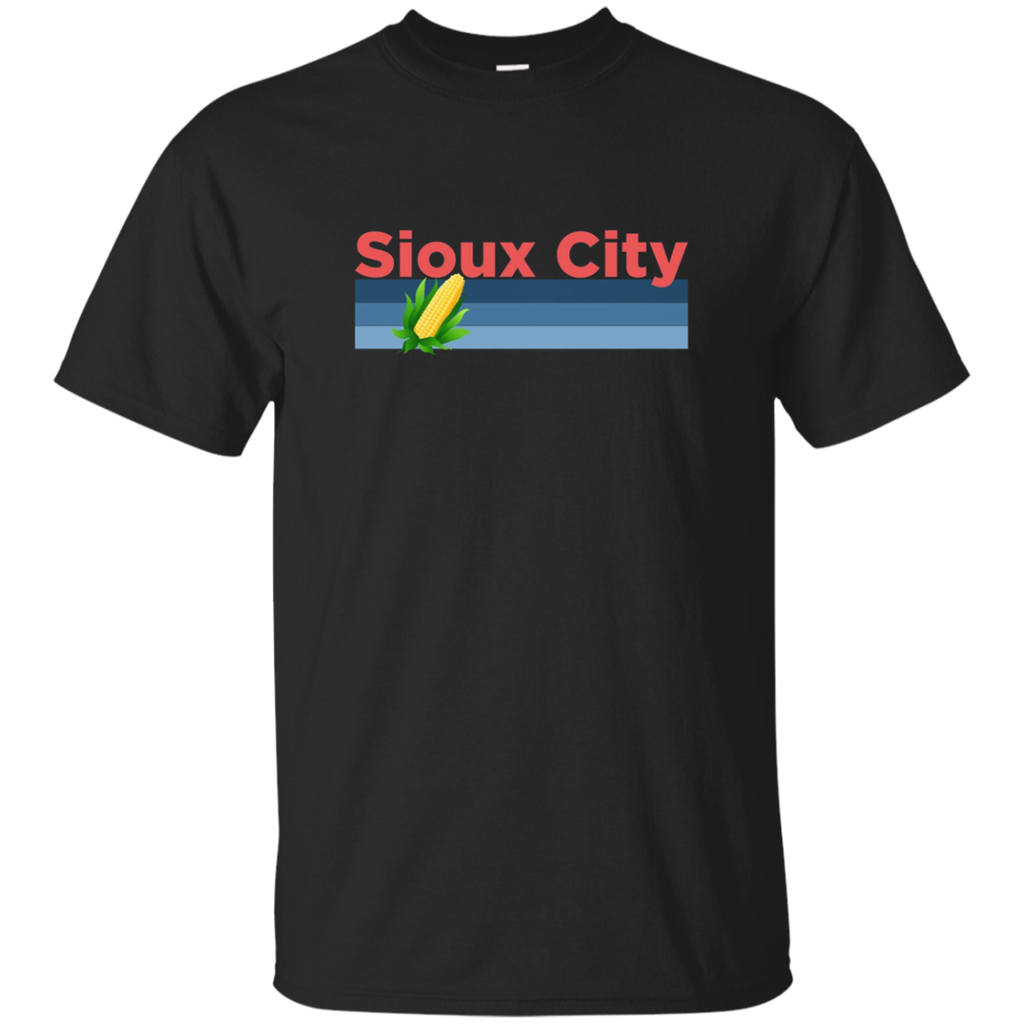 Sioux City Retro Corn & Farming - Iowa T-Shirt_Navy