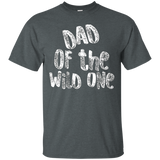 Mens Dad Of The Wild One Funny Father T-shirt_black=