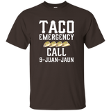 Taco Emergency Call 9 Juan Juan Funny Mexican Food T Shirt_asphalt=