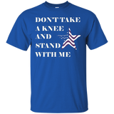 Don't Take A Knee And Stand With Me Flag Shirt_black