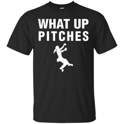 What Up Pitches Rock & Mountain Climbing T-Shirt_Black