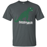 Mens Daddysaur First Time New Dad Dinosaur Gift Tee_black=