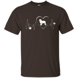 Newfoundlands t-shirt, I love Newfoundlands heart beat_Black
