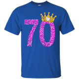 70th Birthday Shirt Princess Crown_black=