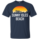 Sunny Isles Beach Florida Sunset Skyline Silhouette T-Shirt_Black