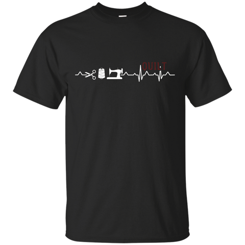 Shirt Quilts - Quilting Heartbeat Tee Shirt_Black