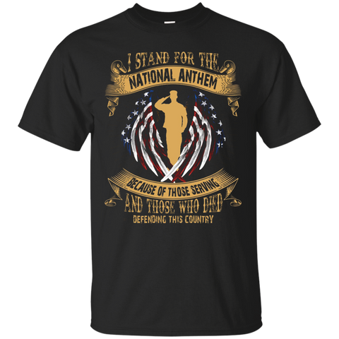 I Stand For The National Anthem Veteran's Day T-shirt_black