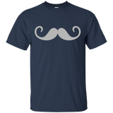 Curly Gray Mustache T-shirt_black=