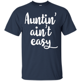 Womens Auntin Aint Easy Tshirt - Aunt Life Shirt_Black