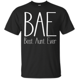 Women's Best Aunt Ever shirt Women Auntie BAE Cute GIft_Black