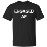 Women's Engaged AF Shirt Engagement Gift for Newlyweds_Black