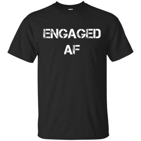 Women's Engaged AF Shirt Engagement Gift for Newlyweds_Black