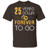 25 Years Down, Forever To Go Couple Anniversary T-shirt_black