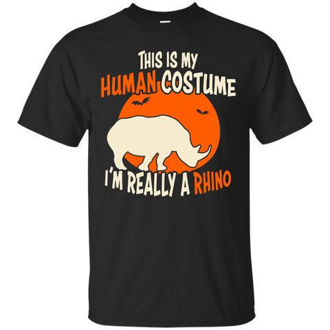 I'm Really A Rhino This Is My Human Costume T-shirt_black=