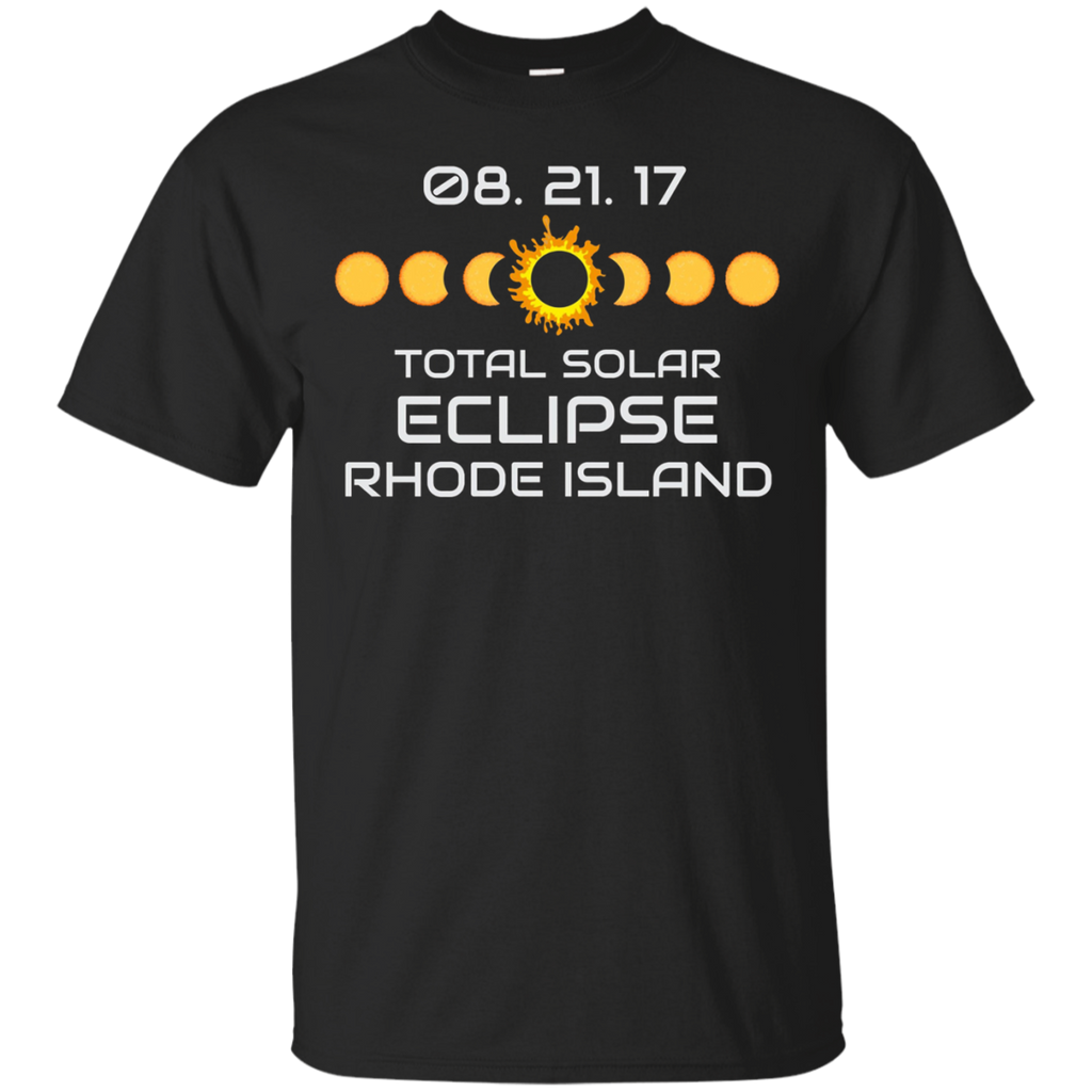 RHODE ISLAND Solar Eclipse Souvenir Gift T Shirt_Black