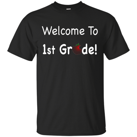 Welcome To 1st Grade T Shirt School Teacher Apple_black=