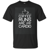 Coffee Runs Are My Cardio Black T-shirt For Men Women_dark=