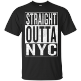 Straight Outta NYC New York City Travel & Gift Idea T-Shirt_Black