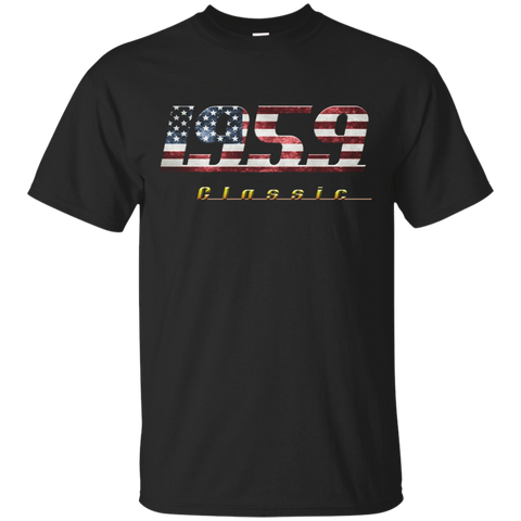 1959 Classic Shirt Vintage Retro Style With Us Flag_black