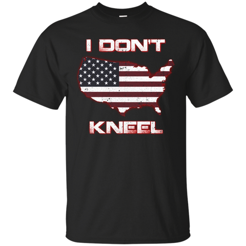 I Don't Kneel Us American Flag T-shirt_black=