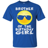 Brother Of The Birthday Girl Emoji T-shirt For Bday Party_black=