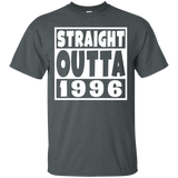 Straight Outta 1996 Funny 21st Birthday Party T-Shirt_Black