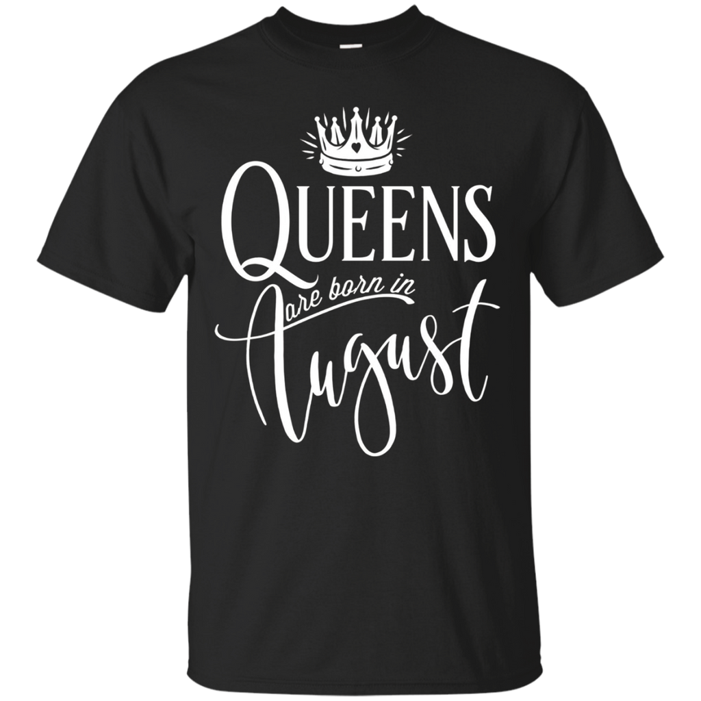 Womens Queens are Born in August Gift Shirt_Black
