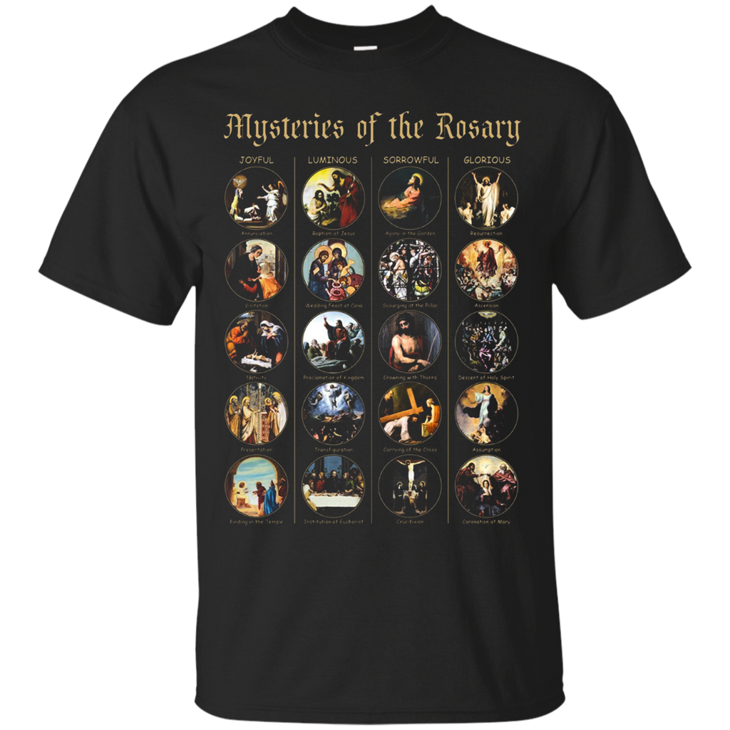Mysteries of the Rosary Shirt_Black