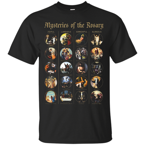 Mysteries of the Rosary Shirt_Black