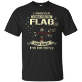 American T-shirt I Proudly Stand For The Flag_black