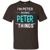 I'm Peter Doing Peter Things Funny First Name T-shirt_black=