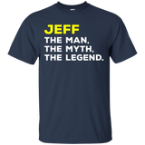 Jeff Name T-shirt Man Myth Legend Mens Kids