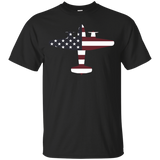 American Flag T Shirt For Kids. Army Gifts For Air Force Men_black