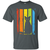 Rainbow Halloween Cat TShirt_Black