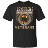 Cousins Veterans Tshirt I Come From A Large Family Gift_black