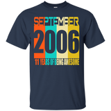 September 2006 11th Birthday Gifts 11 yrs Bday T-shirt_Black