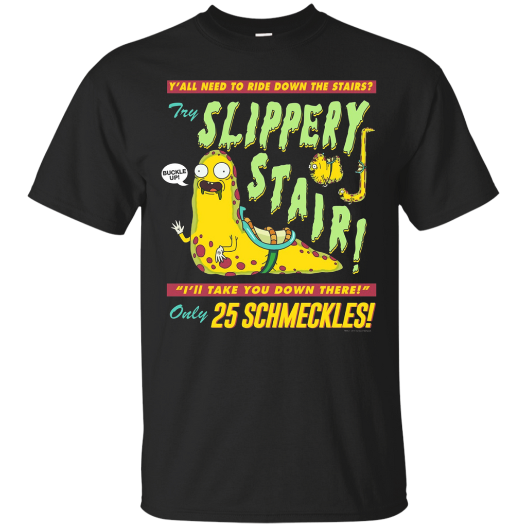 Rick & Morty Slippery Stair_Black