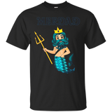 Mermaid Daddy Short Sleeve T-Shirt Halloween Costume_Black