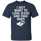 Love Jesus And Take Naps Sleep Lover Christian Religion T_black=