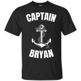 Captain Bryan T-shirt Personalized Boat Captain Shirt_black=