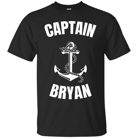 Captain Bryan T-shirt Personalized Boat Captain Shirt_black=