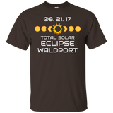 WALDPORT OREGON Solar Eclipse Souvenir Gift T Shirt_Black