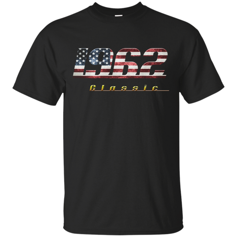 1962 Classic Shirt Vintage Retro Style With Us Flag_black