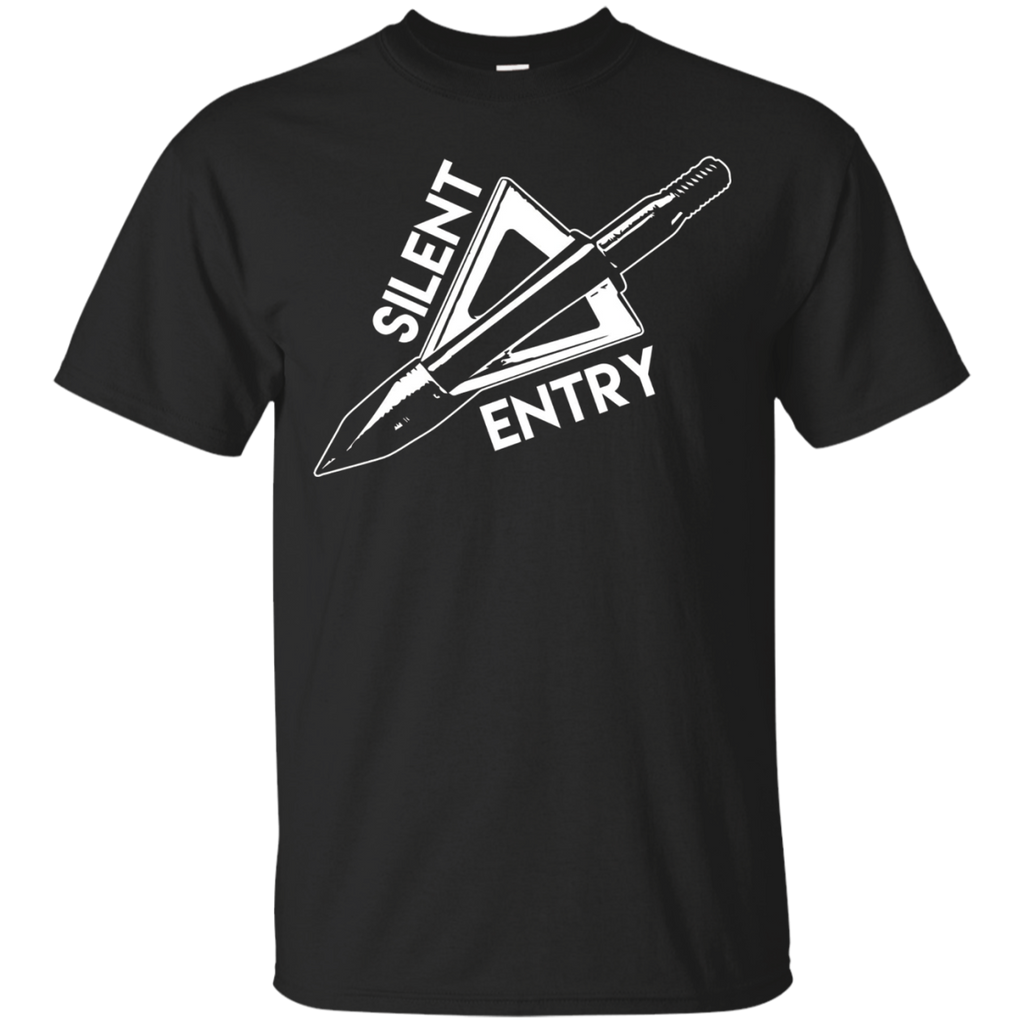 Silent Entry Archery Broadhead Bowhunting T-Shirt_Black