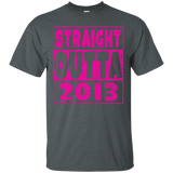 Straight Outta 2013 T-Shirt Funny 4th Birthday Gift - Pink_Black