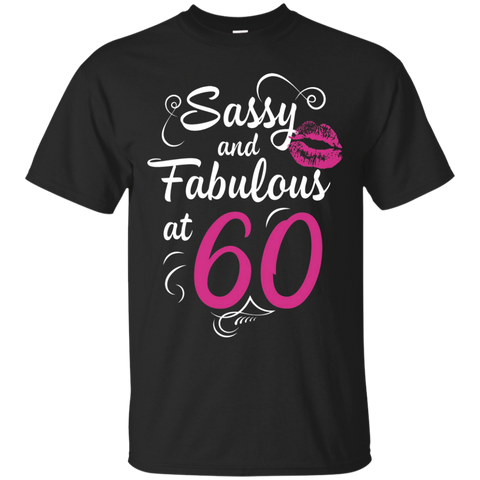 Sassy and fabulous vintage 60th birthday t shirt for women_Black