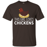 This Girl Loves Chicken Cute Farm Animals Farmer T-Shirt_Black