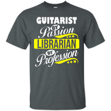 Guitarist By Passion Librarian By Profession T Shirt_black
