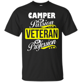 Camper By Passion Veteran By Profession T Shirt_black